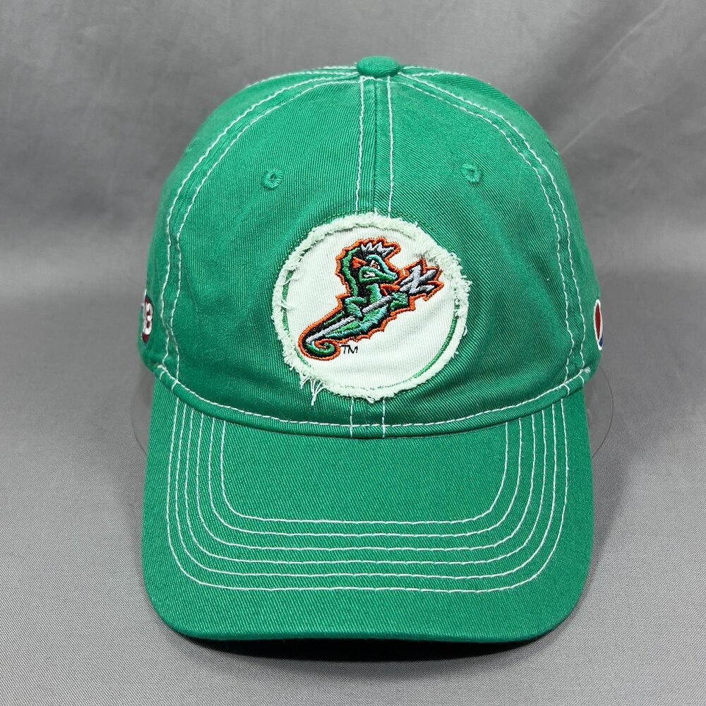 Melonwear Norfolk Tides MiLB Strapback Hat Baseball Baltimore Orioles Pepsi Mens - Picture 2 of 14